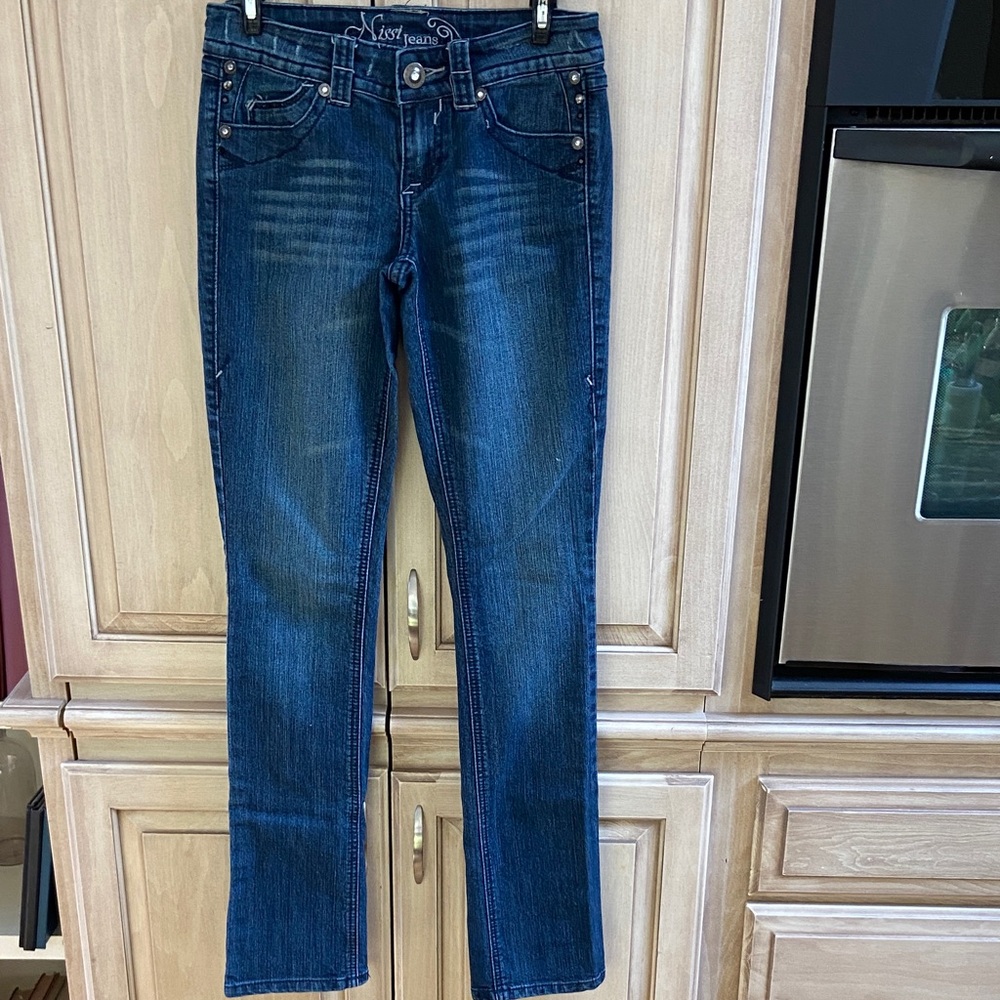 Nissi Jeans Women's Dark Blue Straight Leg Jeans sz 1